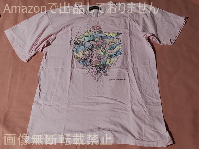 嵐 24時間テレビ42 2019年 大野智デザイン チャリTシャツ ピンク LLサイズ 中古_画像1