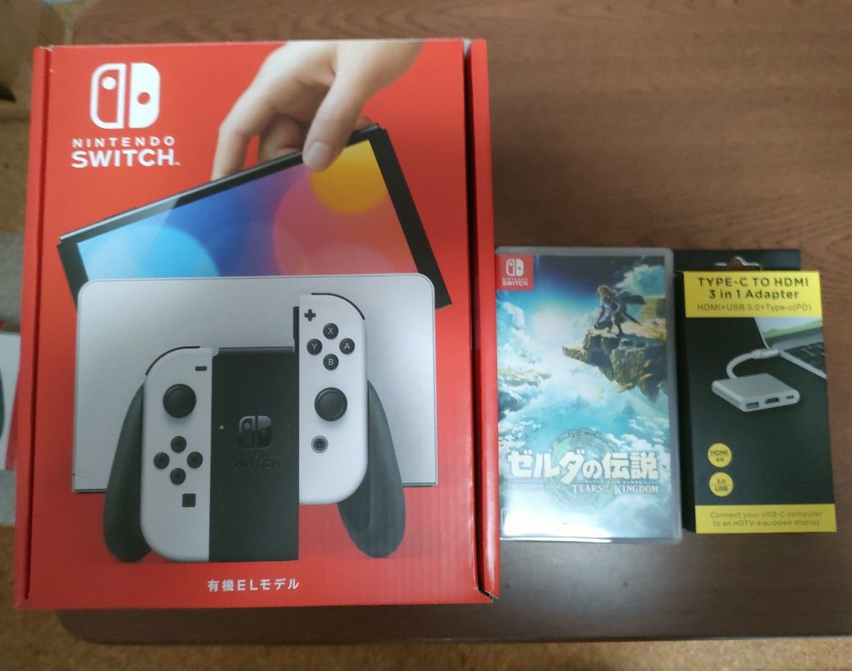 極美品Nintendo Switch 有機ELモデル＆ゼルダの伝説テアキンver1.1.1本体ソフト付きセットオマケ付き