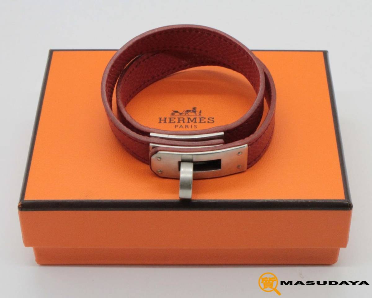 ◆◇【美品】HERMES エルメス ケリー ドゥブルトゥール レザー ブレスレット◇◆