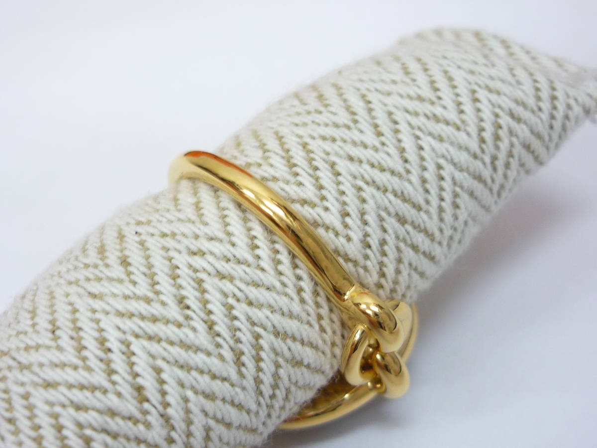  новый товар HERMES Hermes кольцо кольцо elita-jueke -тактный ruPM Lizard T52 примерно 12 номер черный × Gold a