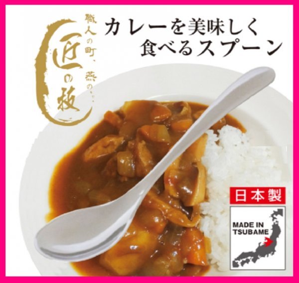 【送料無料：カレー スプーン:9本:日本製:18cm】★カレーを美しく食べるスプーン：日本製★9個:匠の技:燕三条:カトラリー:アウトドアにも