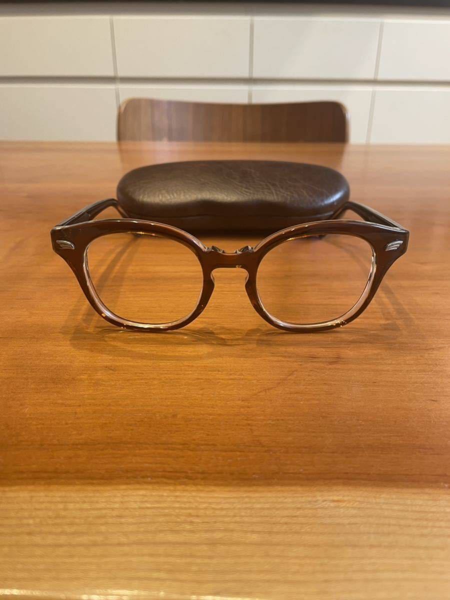 美品 白山眼鏡店 WEEPS LARGE ブラウン 定価65,000円程度 金子眼鏡 メガネフレーム