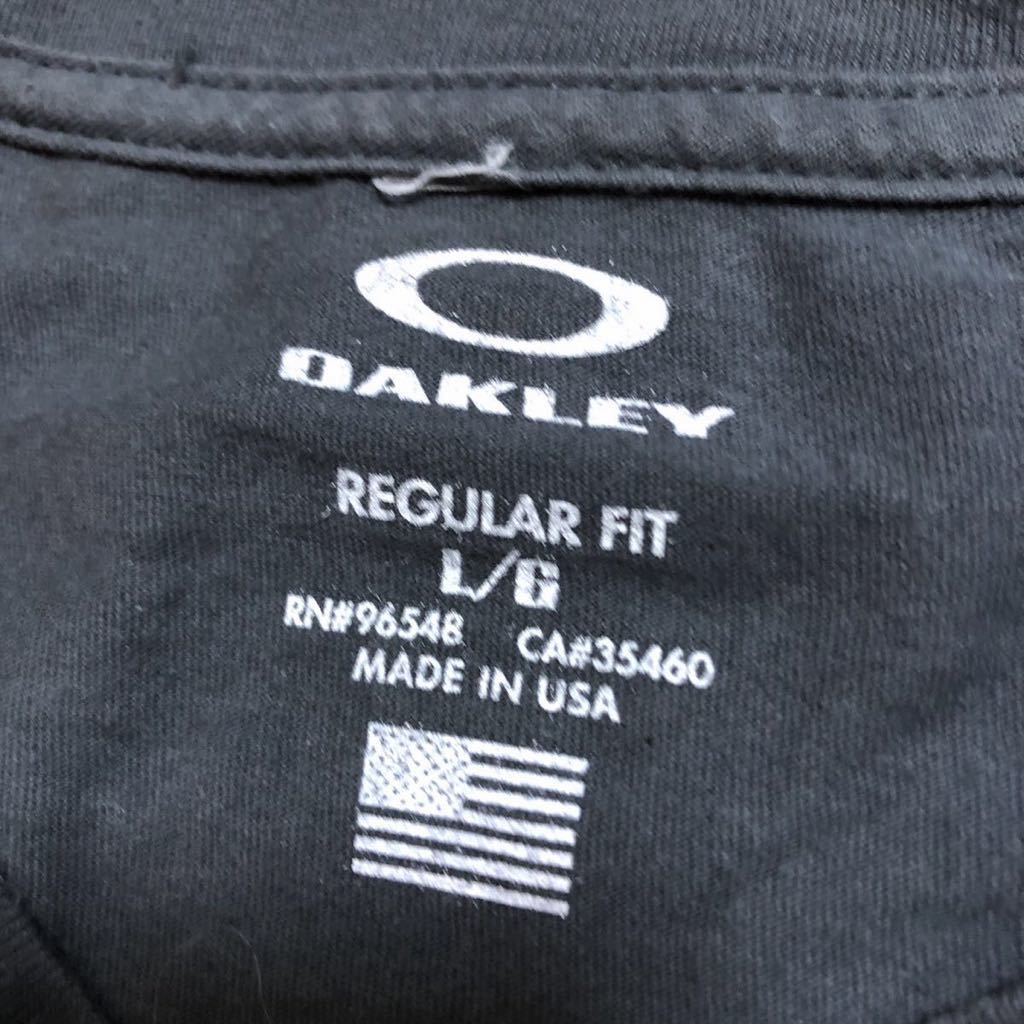 USA製 /OAKLEY /REGULAR FIT /オークリー /メンズL 半袖Tシャツ プリントTシャツ トップス ロゴT チャコール アメカジ USA古着_画像8