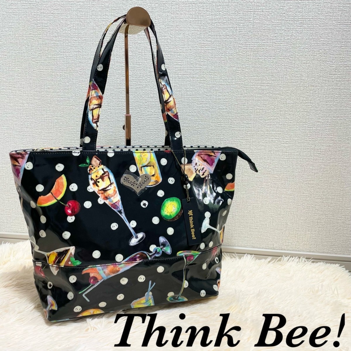 新品】Think Bee! シンクビー ハンドバッグ トートバッグ ビニール