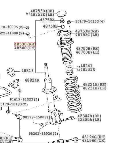 ★在庫残り2個★未使用品 トヨタ 純正 MRS ショック アブソーバ RR LH Front Suspension Shock Damper Absorber MR2 2004/02- _画像1