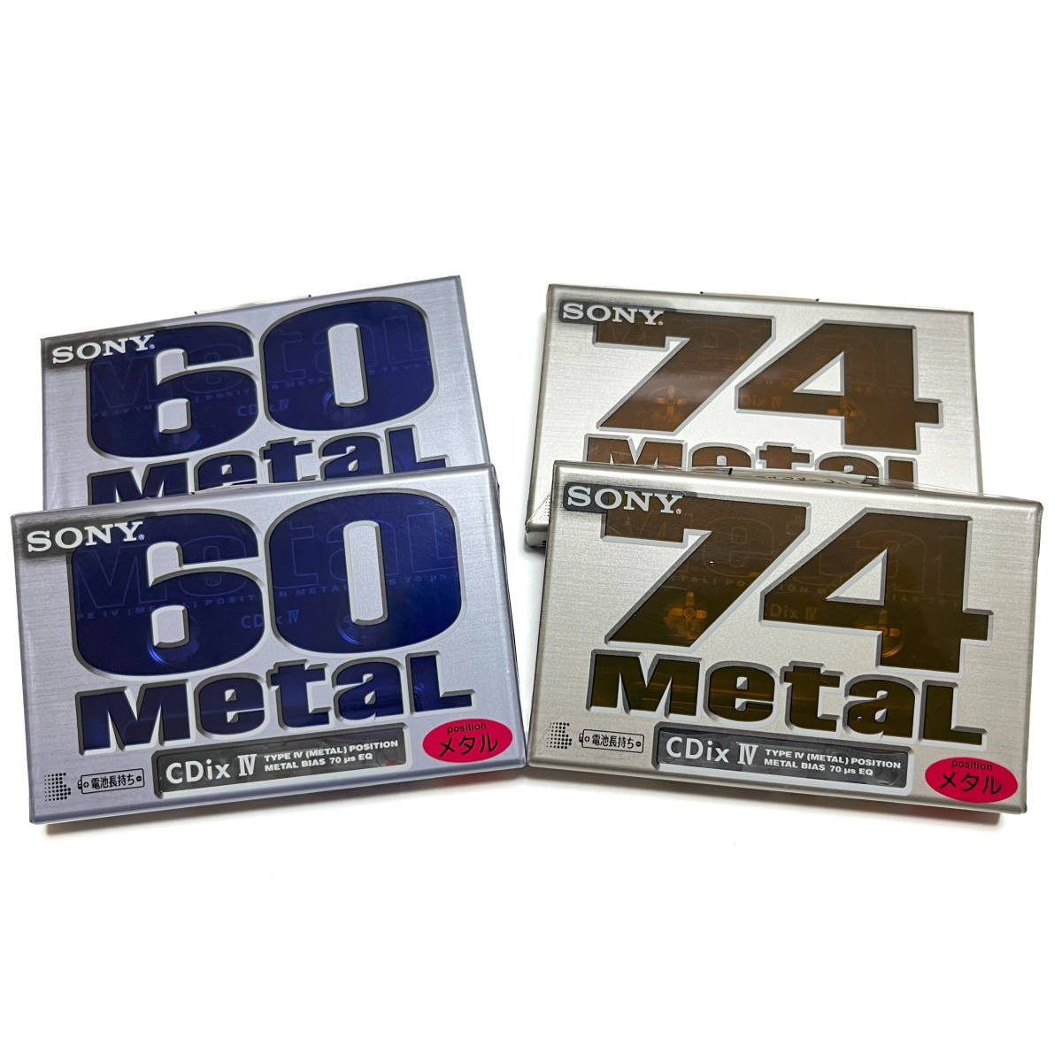 未開封 4セット SONY メタルカセットテープ Metal CDix Ⅳ (C-74CDX4E