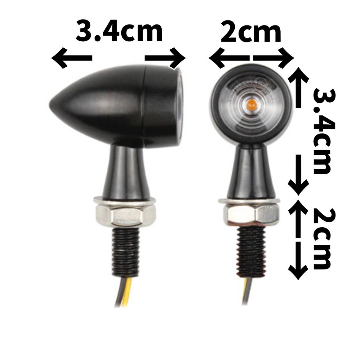 [24 hours within shipping ] ultimate small! cannonball type LED turn signal small size custom Stealth bike Harley Yamaha Honda Kawasaki Suzuki BMW vehicle inspection correspondence 