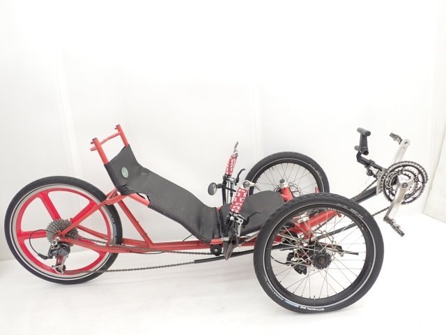 LOGO リカンベント・トライクバイク レッド 自転車 3輪 ロゴ ▽ 6B309-3