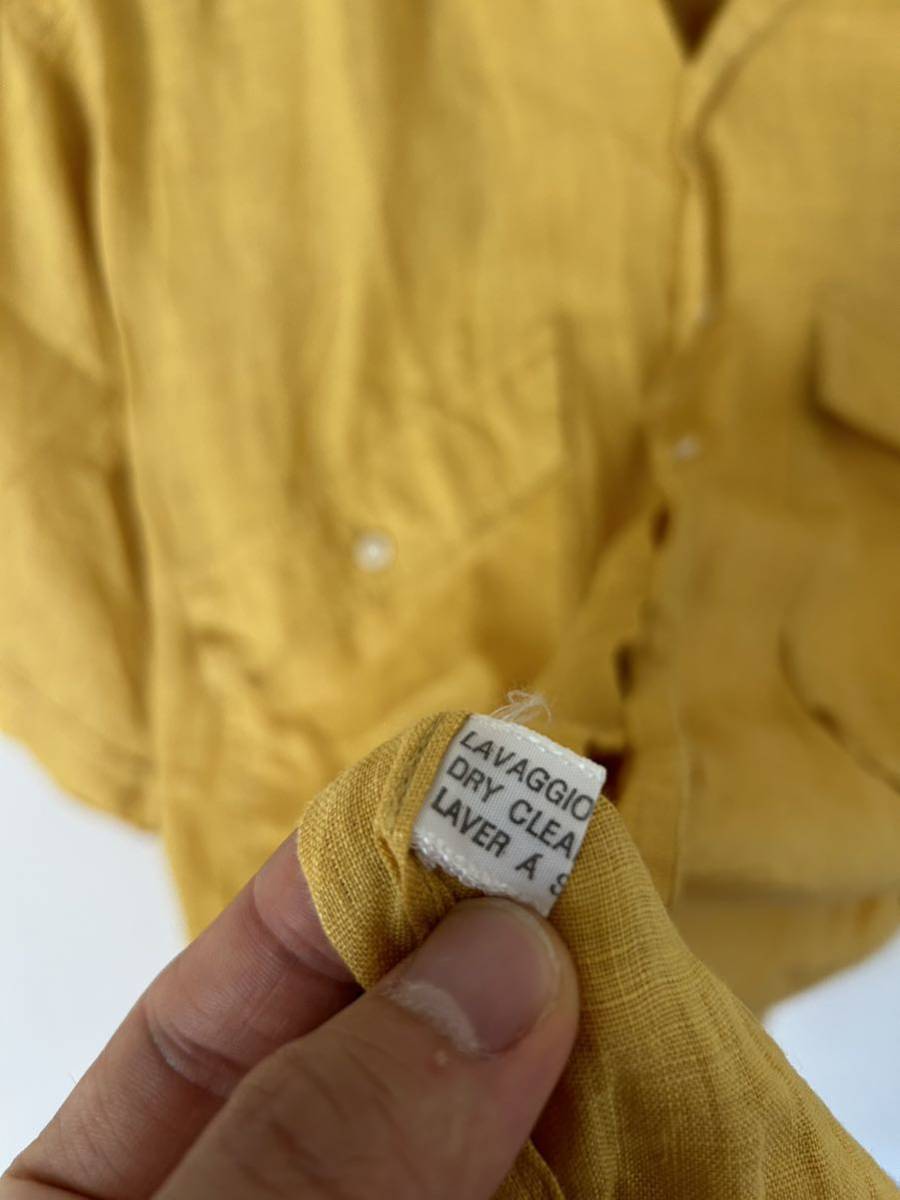 激レア　90's OLD GUCCI リネン　オープンカラーシャツ　イタリア製　半袖シャツ_画像4
