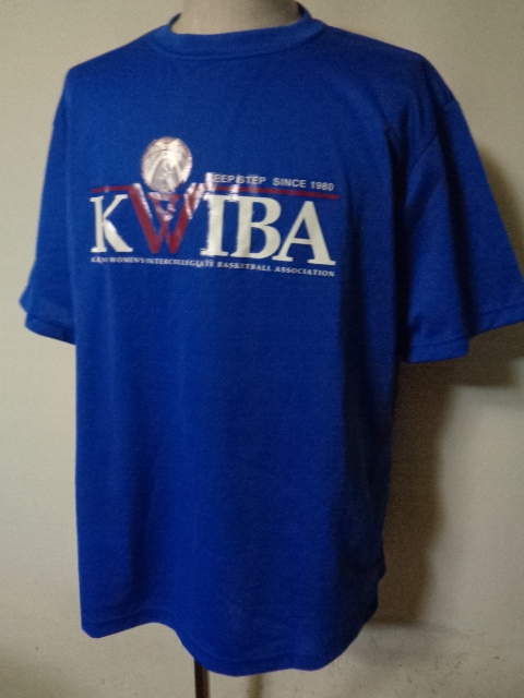 MIZUNO ミズノ Tシャツ 青系 2XL KANSAI WOMEN`S INTERCOLLEGIATE BASKETBALL ASSOCIATION _画像1