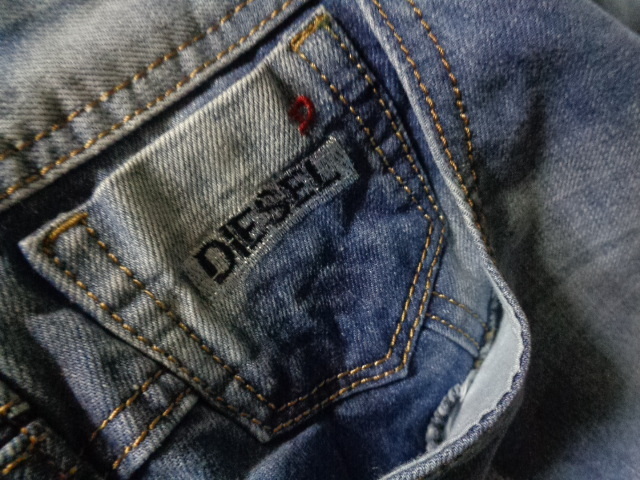 未使用 DIESEL ディーゼル デニムジーンズ Gジーパン ハーフパンツ インディゴ 刺繍 32_画像6