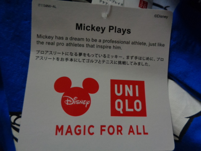 ユニクロ UNIQLO UT ディズニー Disney ミッキーマウス コラボ テニス 半袖Tシャツ カットソー メンズ 大きいサイズ _画像6