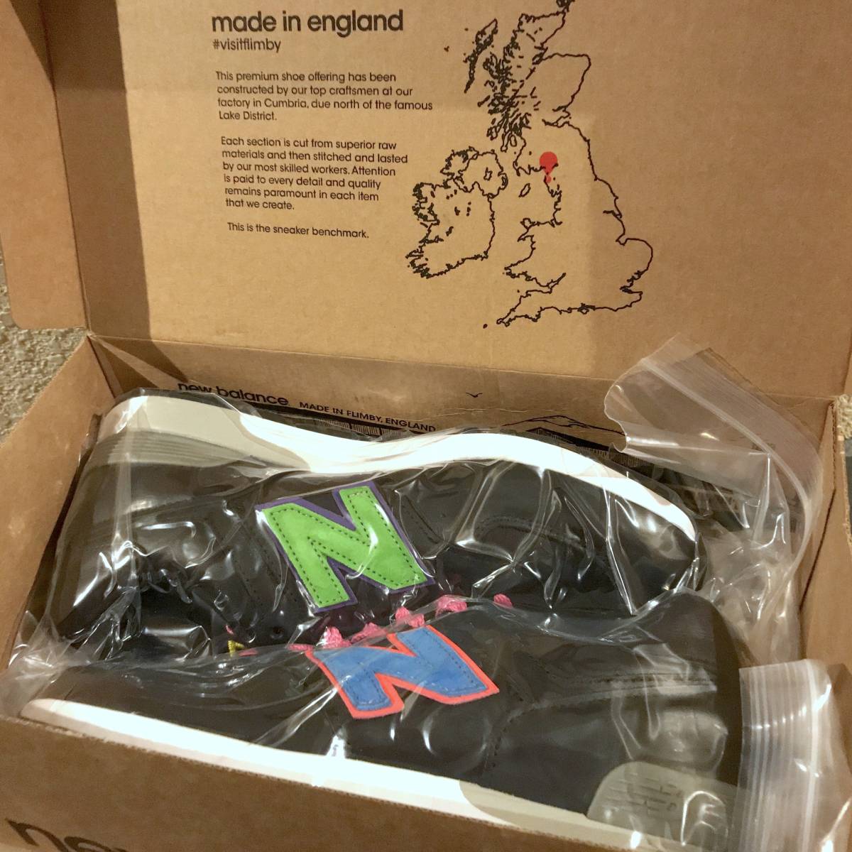 フットパトロール別注 限定260足 UK製 NEW BALANCE M576FPF BLACK US7