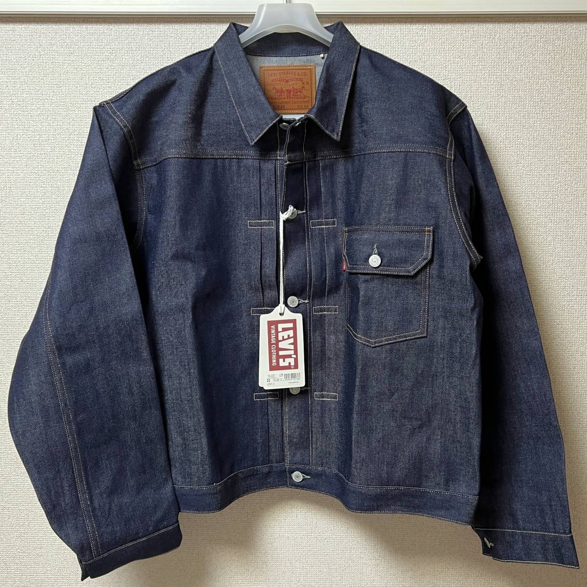 【T-BACK】1936年モデル LEVI’S 506XX 70506-0028 46 XXL 日本製 ファースト デニムジャケット リジッド 復刻 Tバック 1st 30s 705060028