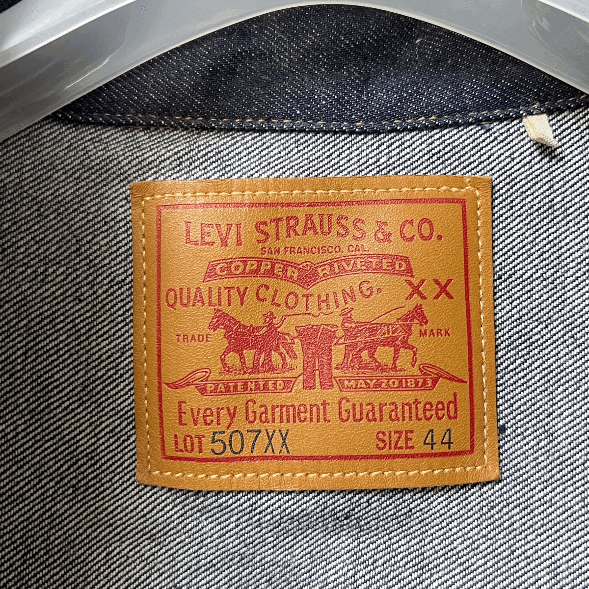 【T-BACK】1953年モデル LEVI’S 507XX 70507-0062 44 XL 日本製 セカンド デニムジャケット リジッド 復刻 2nd 50s Tバック 705070062_画像3