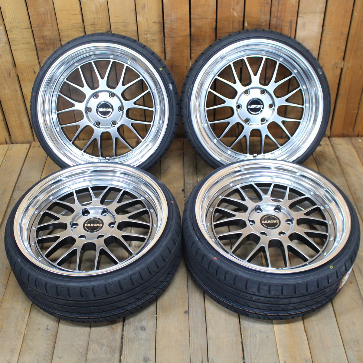 200系 ハイエース オーバーフェンダーサイズ 20インチ ファブレス BARONE LM-9 2ピース 9J+25 225/30R20 新品 タイヤホイール 4本SET_画像2