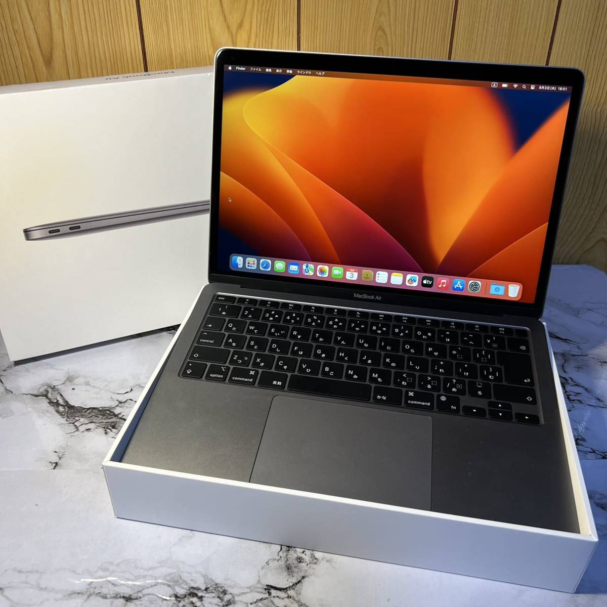 1円~【初期化済み】Apple MacBook Air 13インチ 2020 M1チップ 8C CPU