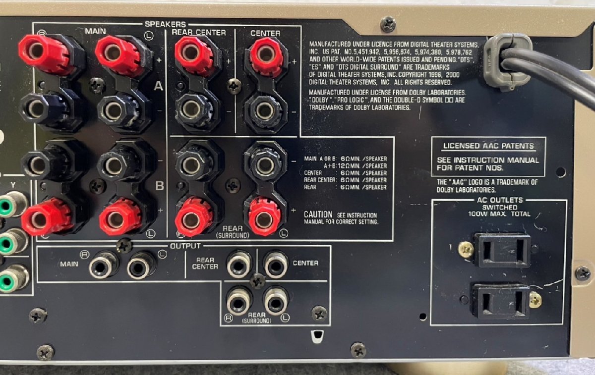 YAMAHA/ヤマハ DSP AVアンプ DSP-AX630 6chパワーアンプ内蔵 ドルビーデジタルEX対応_画像6