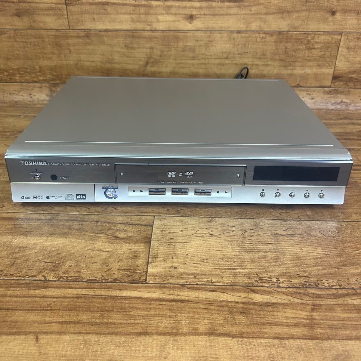 d812503 TOSHIBA 東芝 トウシバ RD-XS40 HDD内蔵DVDレコーダー 家電 コンポ ディスク 通電確認済み 現状品 中古品_画像1