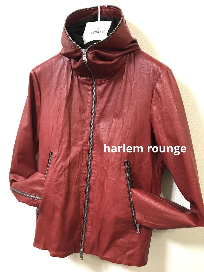 最新情報 harlem rounge フーディーレザージャケット Mサイズ