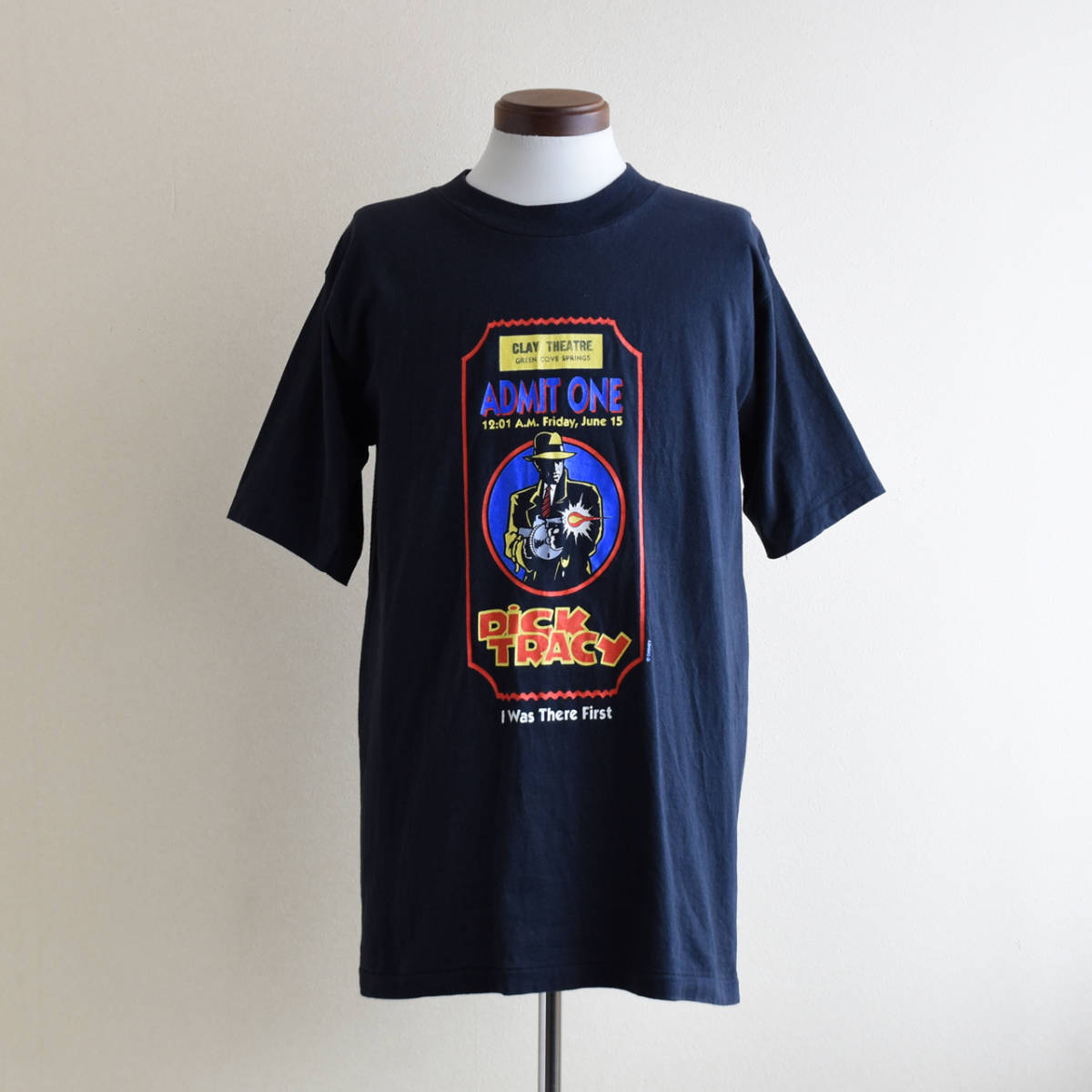 90s DICK TRACY Tシャツ MADE IN USA 表記L 黒 ONEITA / ビンテージ 