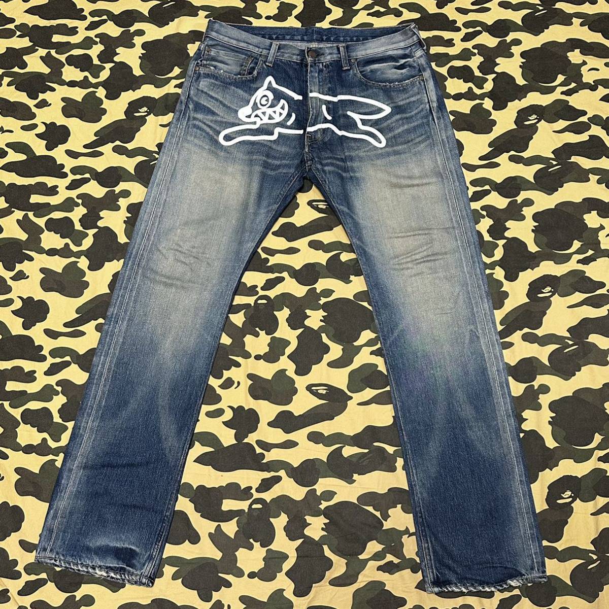 OG running dog denim pants BBC ICECREAM billionaire boys club ビリオネアボーイズクラブ フロントドッグ デニム ランニング_画像1