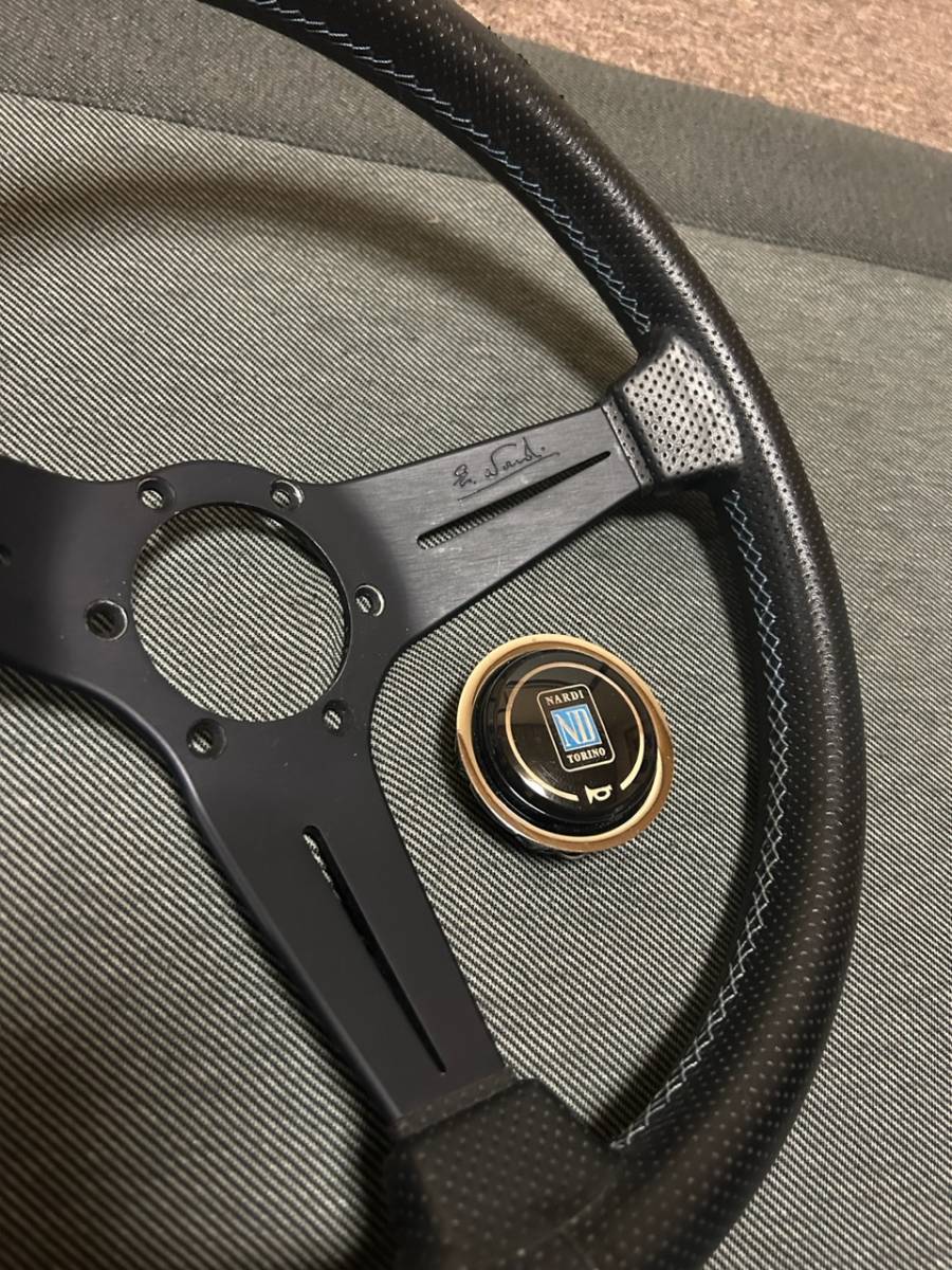 希少】NARDI ナルディ 340mm ブルーステッチ FET刻印 限定品