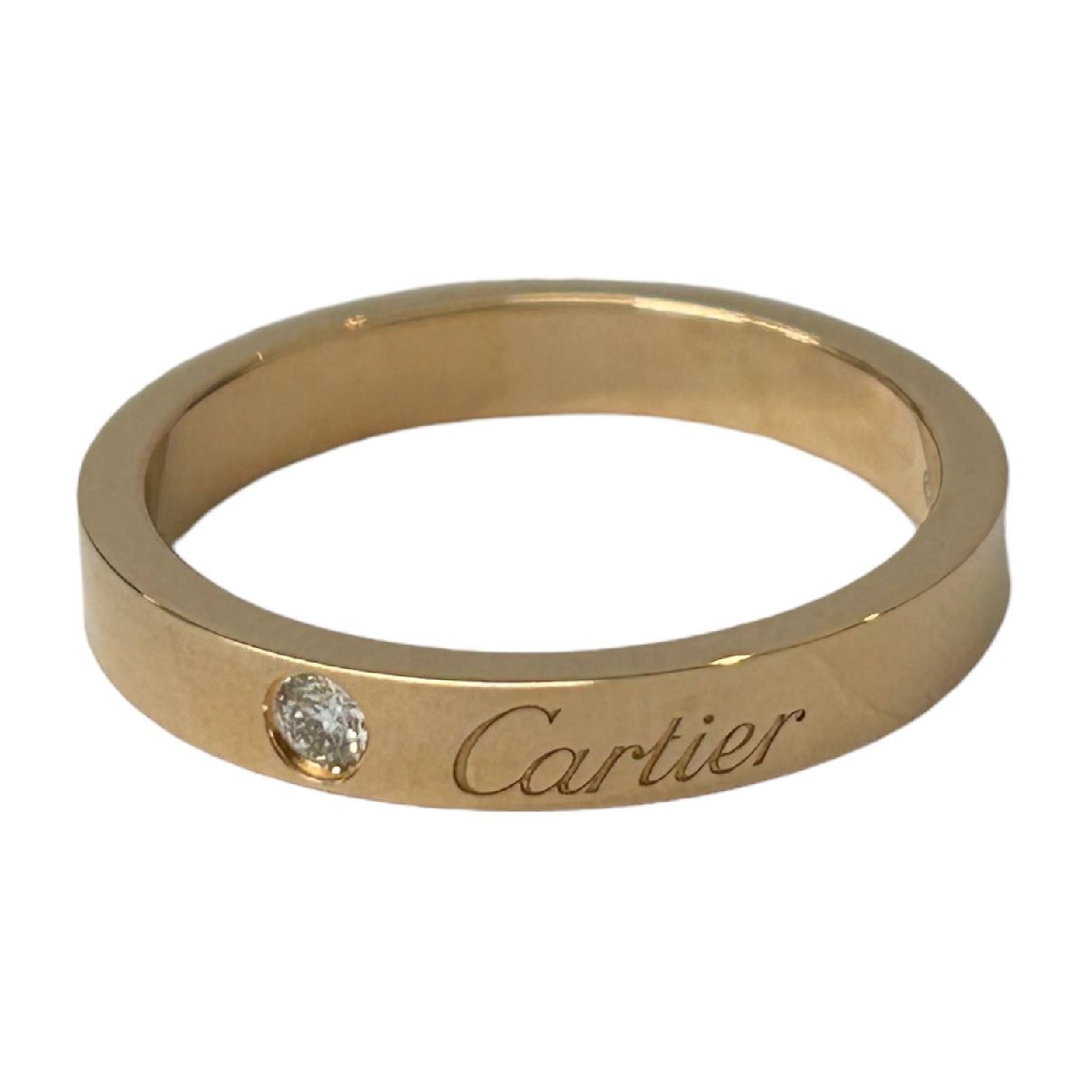 Cartier カルティエ 1Pダイヤ リング 11.5号 指輪 レディース メンズ マリッジリング シンプル 結婚指輪【美品】_画像1