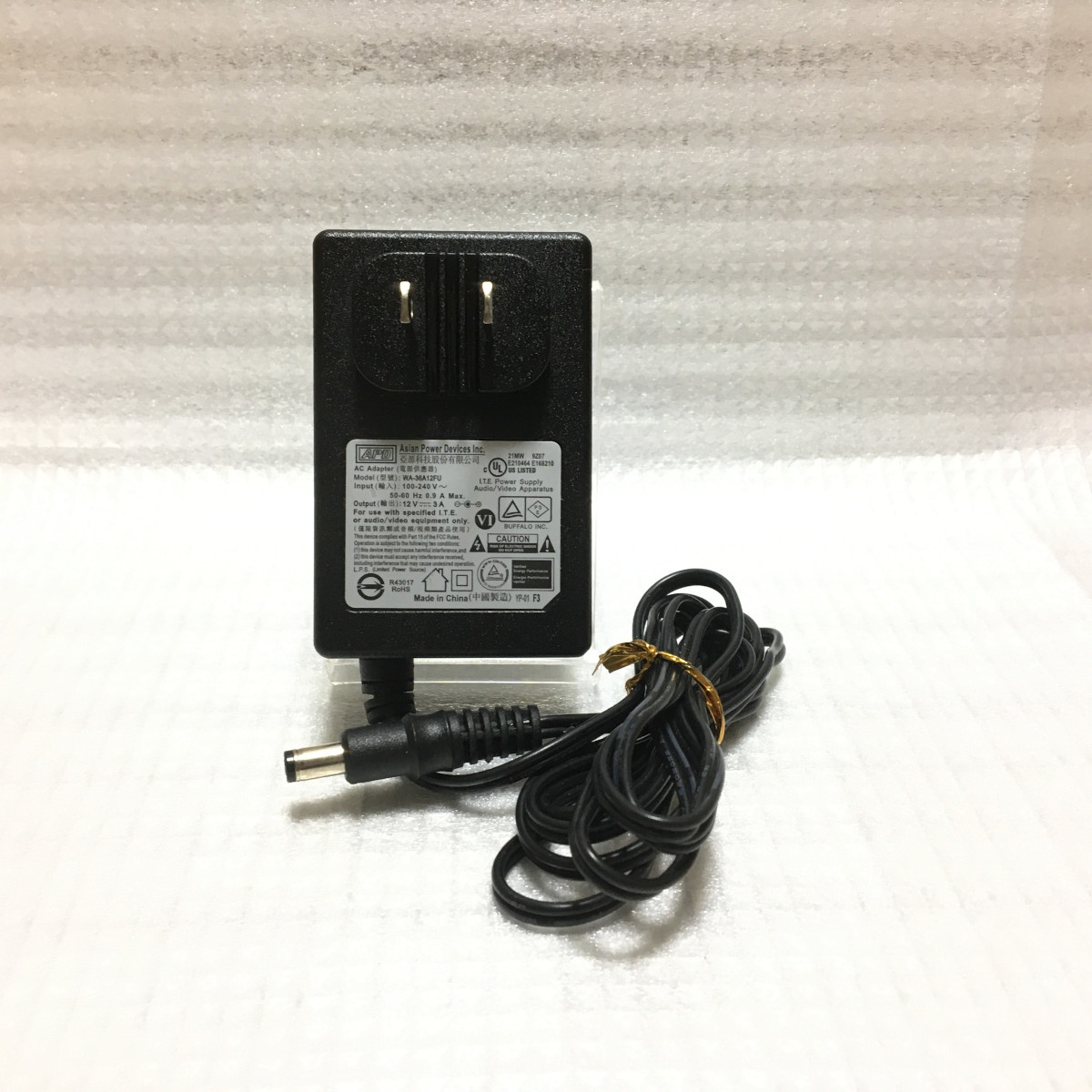 BUFFALO original AC adaptor WA-36A12FU DC12V 3A 3.0A power supply