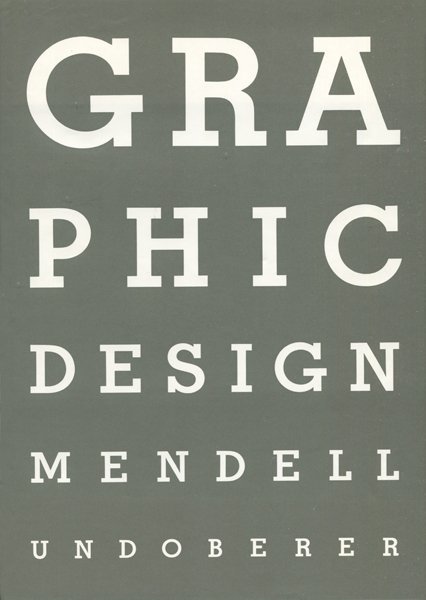 （訳ありセール 格安） d) Graphic Design Mendell & Oberer デザイン