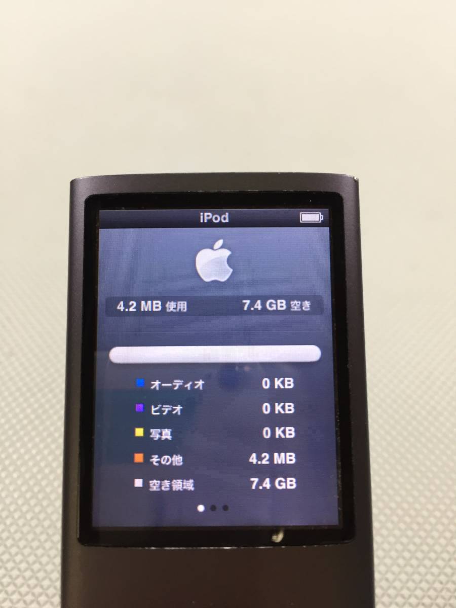 S2135●Apple アップル iPod nano アイポッドナノ 第4世代 ポータブルオーディオプレーヤー MB754J 【リセット済み】_画像6