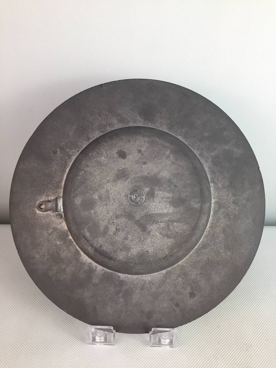 A7725*SELANGOR PEWTERse Ran гол pyu-ta- жестяной орнамент тарелка plate тарелка диаметр примерно 29.8. б/у 