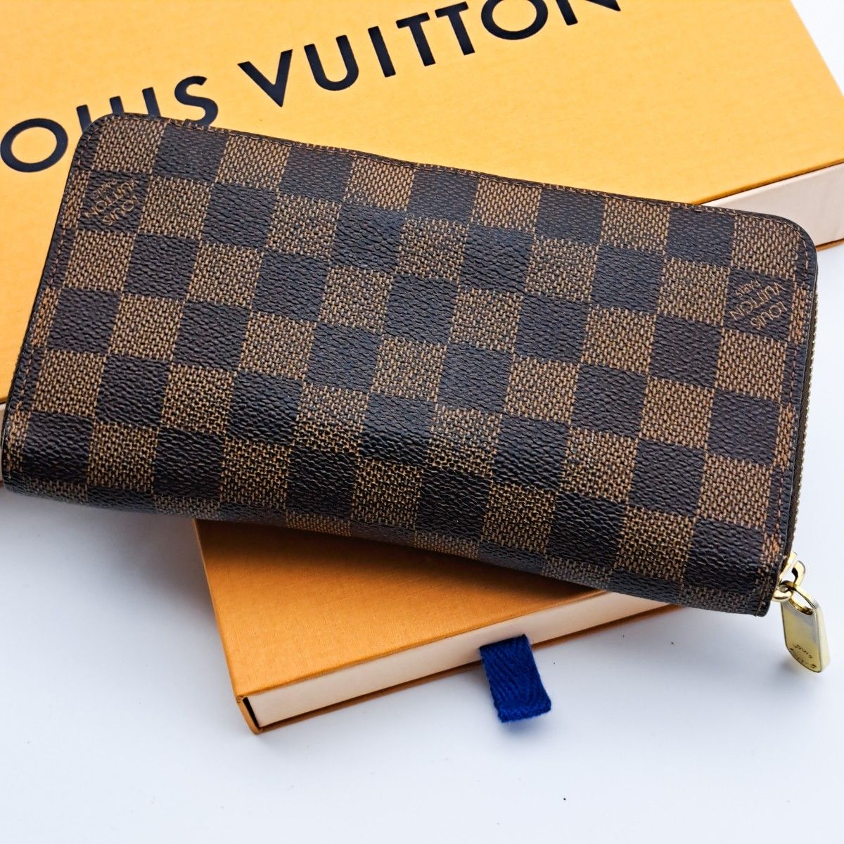 LOUIS VUITTON【美品】 ダミエ ジッピーウォレット ラウンドファスナー