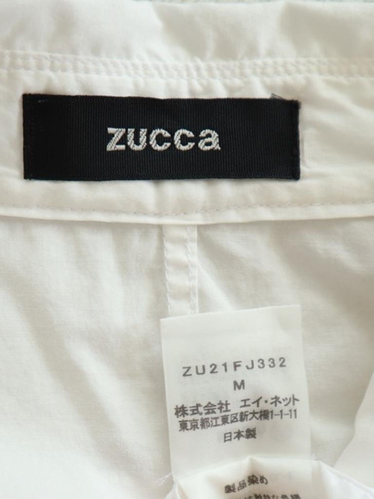 【送料込】ZUCCA ズッカ レディース シャツ ブラウス ホワイト Mサイズ 無地 ワイド 大人 カジュアル シンプル 薄手 6426655_画像5