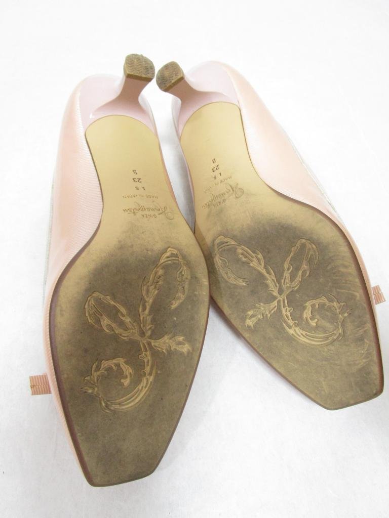 [ включая доставку ] GINZA Kanematsu Ginza Kanematsu обувь розовый туфли-лодочки кожа лента квадратное tu каблук 5.0cm выход size23.0cm/950986