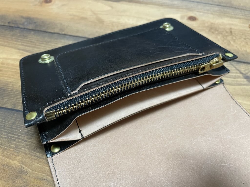 ショート トラッカーウォレット ホースバット ビンテージ - 折り財布