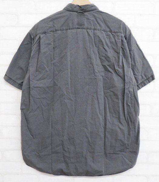 7T5770【クリックポスト対応】未使用品 HOBO ARTISAN S/S SHIRT LINEN COTTON BROAD CHARCOAL DYED HB-S3702 ホーボー 半袖ボードシャツ_画像3
