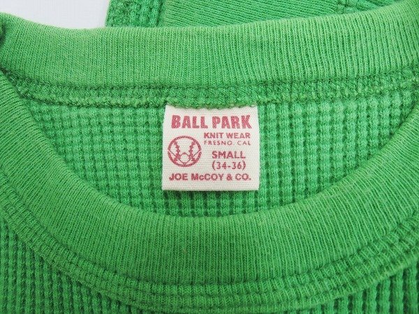 7T5286【クリックポスト対応】ジョーマッコイ BALL PARK 半袖サーマルTシャツ JOE McCOY_画像4