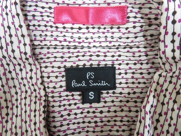 7T5656【クリックポスト対応】PS Paul Smith 半袖総柄シャツ ポールスミス_画像4