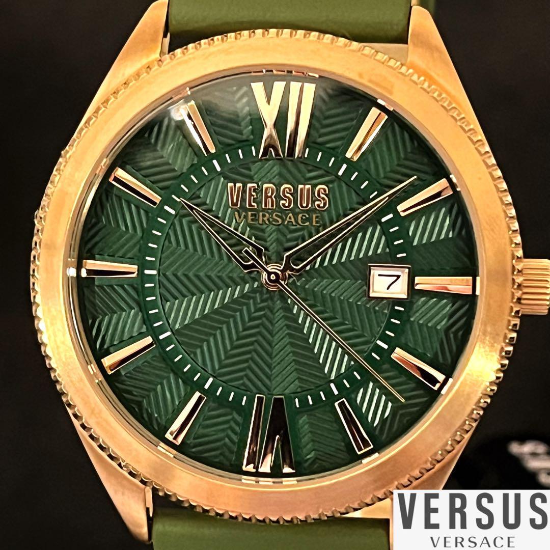 【グリーン色！】Versus Versace/ベルサスベルサーチ/メンズ腕時計/新品/プレゼントに/男性用/ヴェルサス ヴェルサーチ/緑/お洒落/激レア_画像3