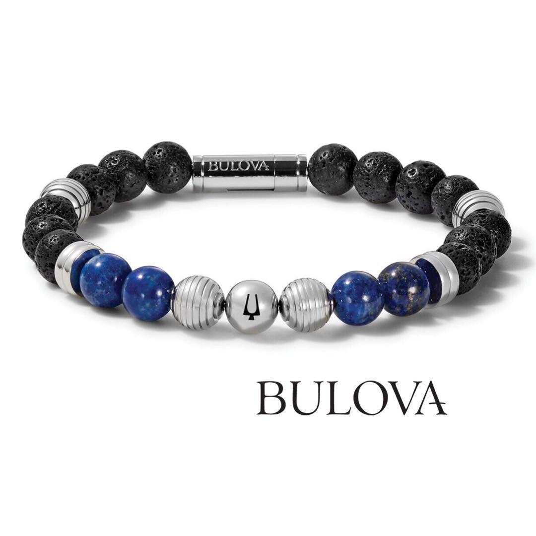 【定価約18000円】BULOVA/ブローバ/メンズ/ブレスレット /高級/プレゼントに/男性用/シルバー.ブルー色/お洒落/かっこいい/ファッション_画像2