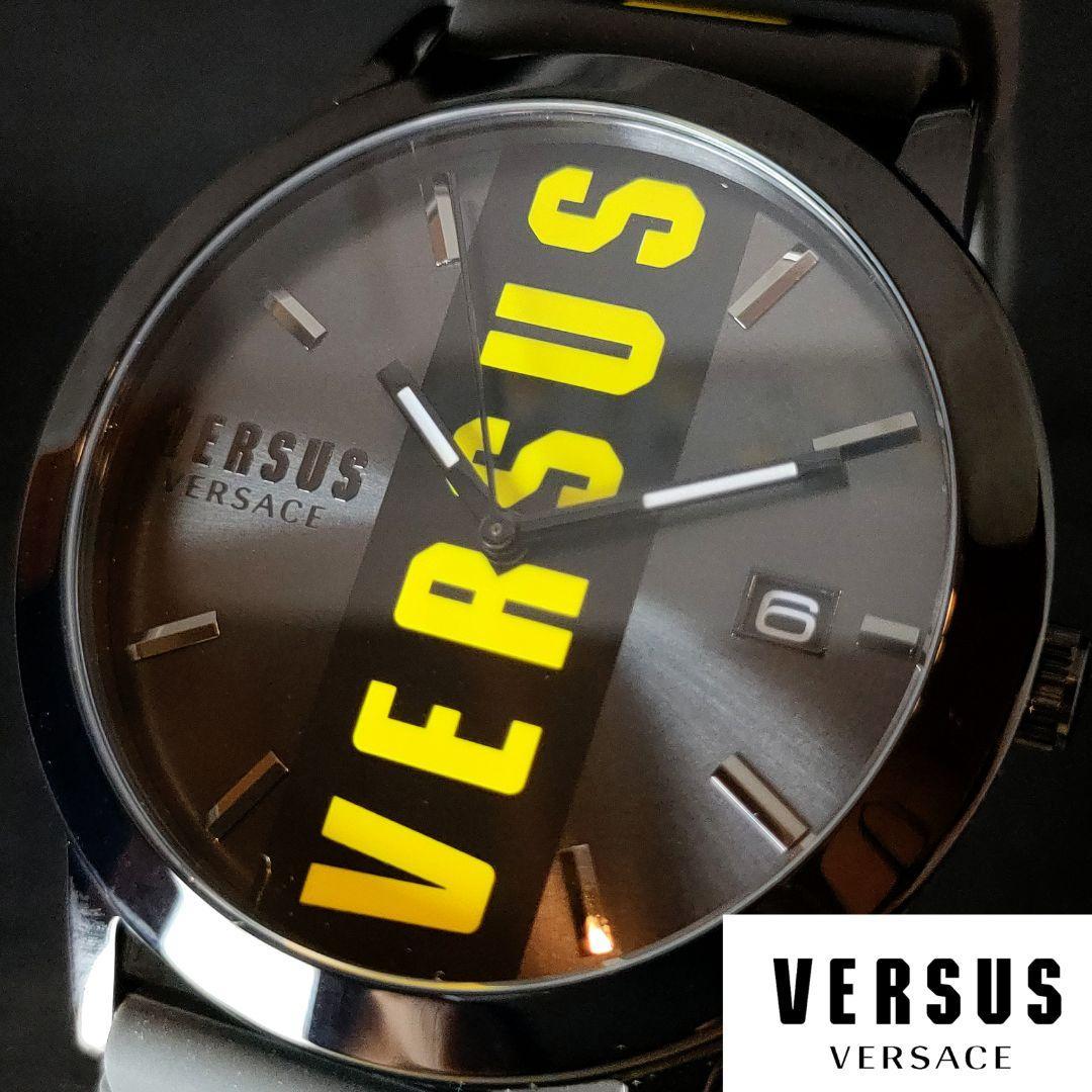 【限定販売】 【激レア】Versus Versace/ベルサス ベルサーチ/メンズ腕時計/プレゼントに/男性用/ヴェルサス ヴェルサーチ/ブラック.イエロー.グレー色 ヴェルサーチ