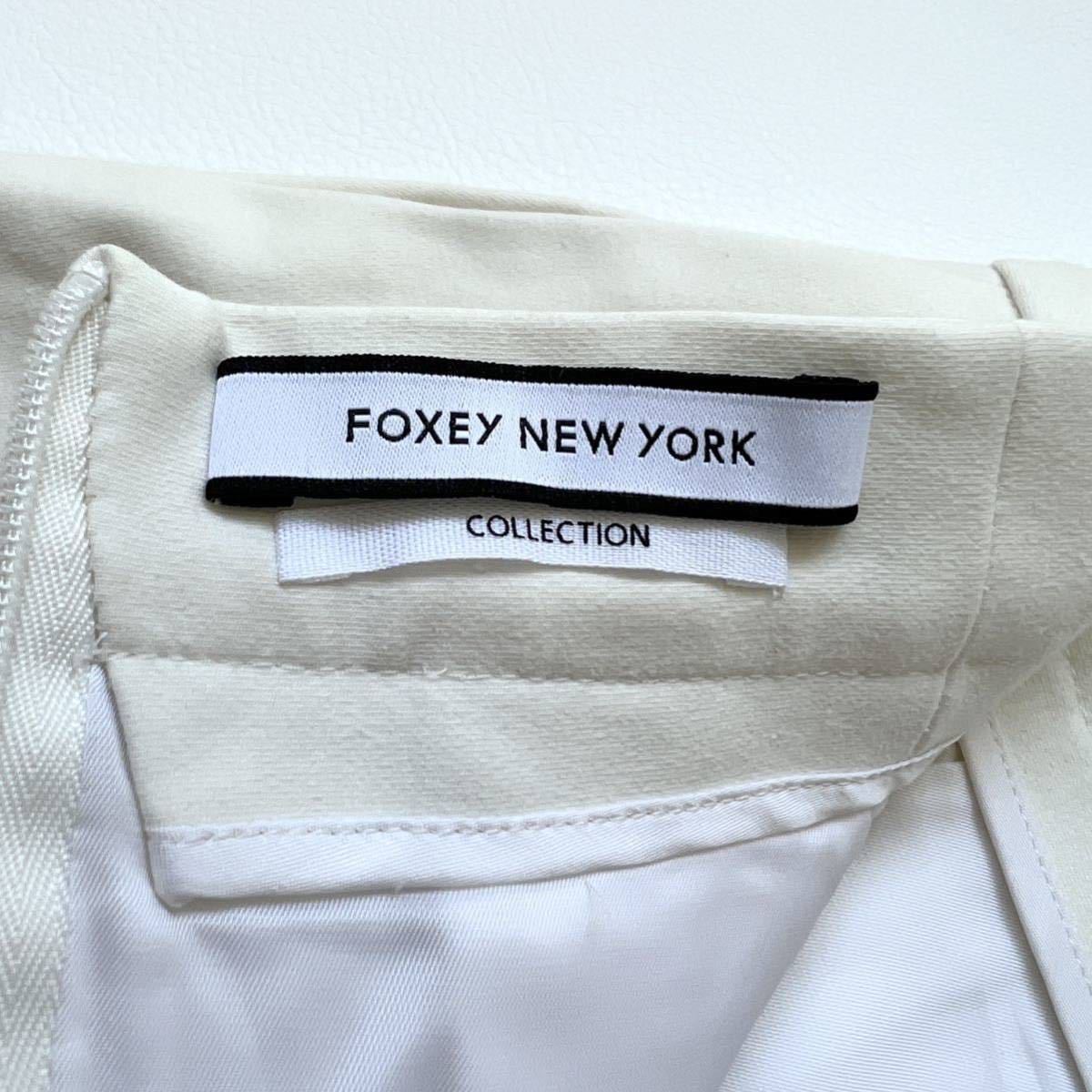 FOXEY NEW YORK Collection フォクシーニューヨーク コレクション キュロット ハーフパンツ　タックフレアパンツ ストレッチ レディース