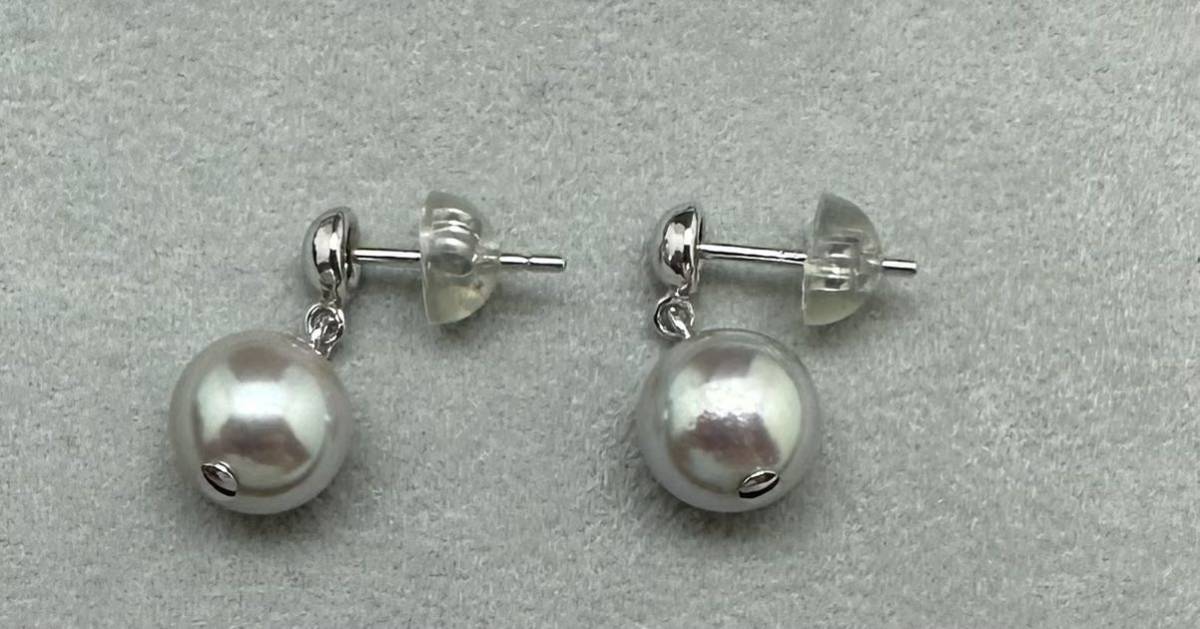 新健勝苑/KENSHOEN/真珠/パール/ネックレス/シルバー金具/ピアス/K14WG