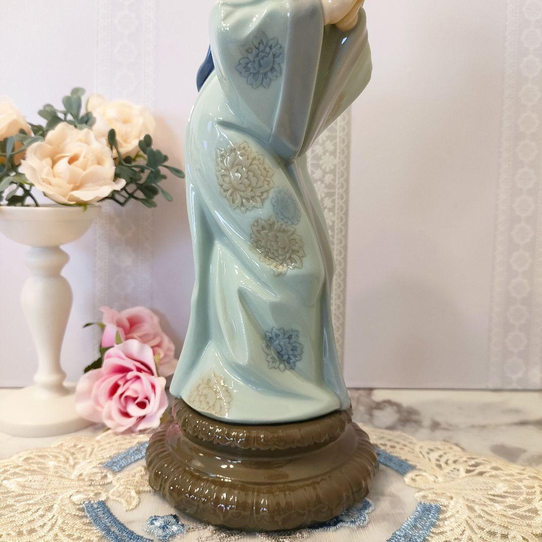 リヤドロ LLADRO 着物 和装 花 芸子 陶器 置物 人形 美品 京都-