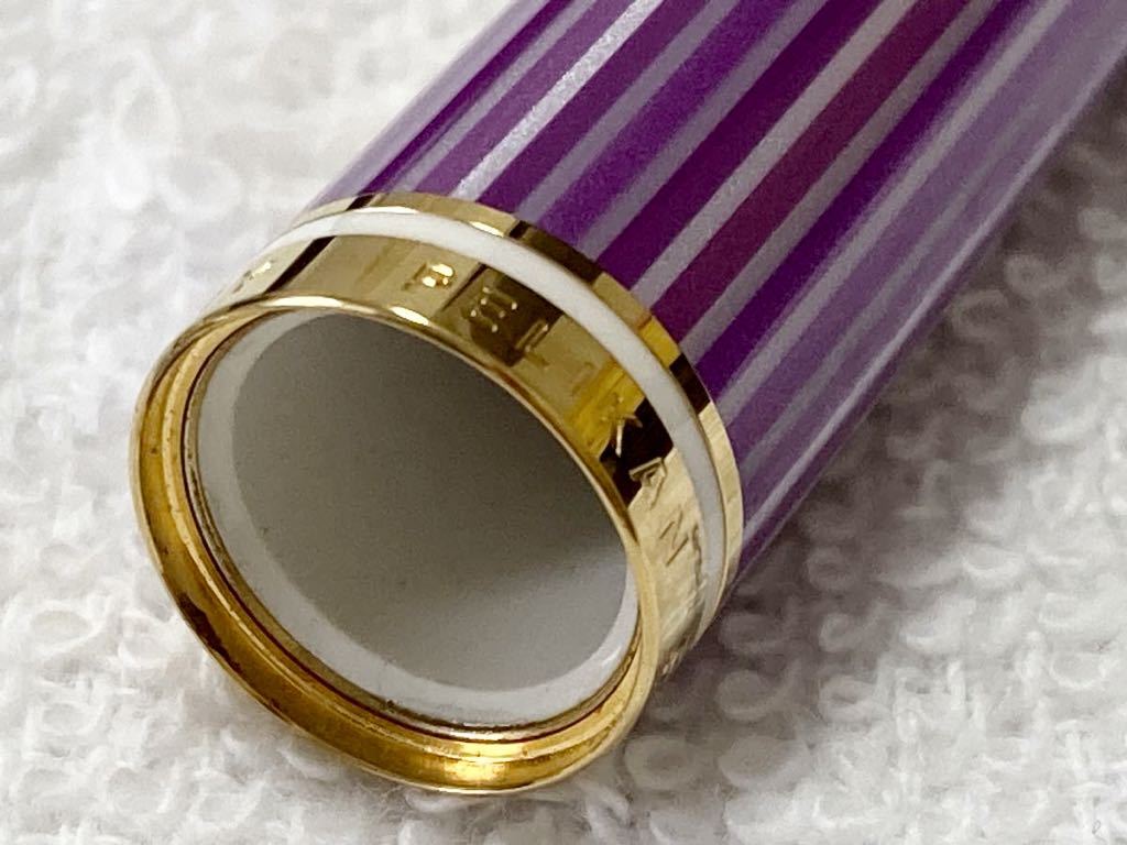 J502K не использовался хранение товар пеликан Hsu be полоса шариковая ручка K600 специальный производство товар 2019 фиолетовый / белый коробка гарантия есть 