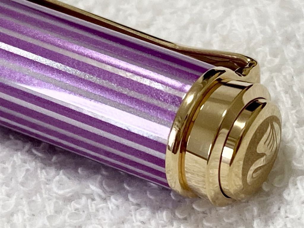 J502K не использовался хранение товар пеликан Hsu be полоса шариковая ручка K600 специальный производство товар 2019 фиолетовый / белый коробка гарантия есть 