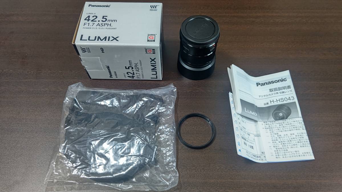 ■Panasonic H-HS043 LUMIX G 42.5mm / F1.7 ASPH. レンズ 単焦点 パナソニック ルミックス【中古】_画像3