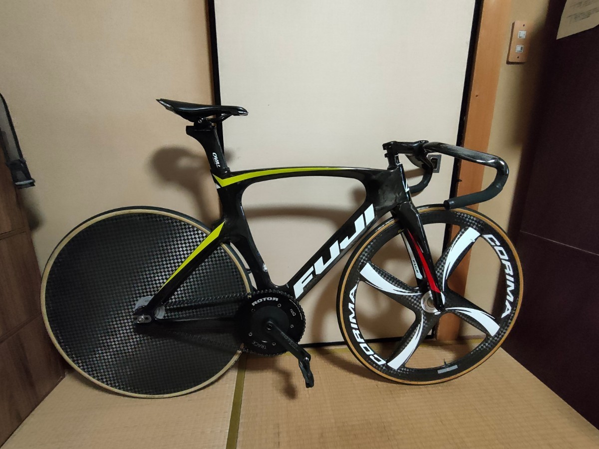 FUJI TRACK ELITE 54サイズ フジ トラック エリート ピスト 競輪 トラックバイク コリマ CORIMA バトン ディスクホイールの画像1