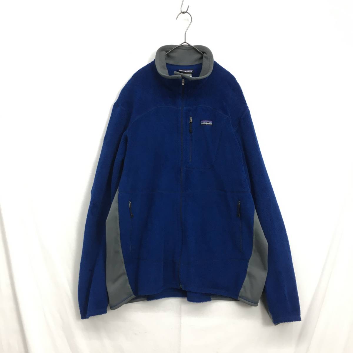 KZ6653★patagonia : POLARTEC R2 フリースジャケット★XL★ブルー/グレー系 パタゴニア レギュレーター ポーラテック